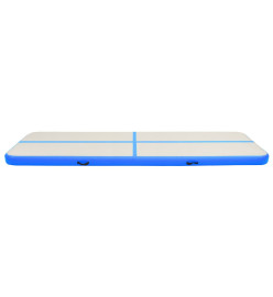 Tapis gonflable de gymnastique avec pompe 700x100x15cm PVC Bleu