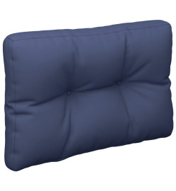 Coussin de palette bleu marine 60x40x12 cm tissu