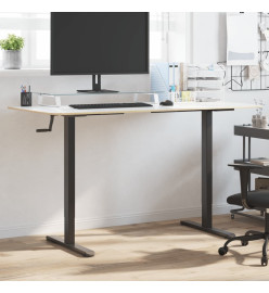 Cadre de bureau debout noir (94-135)x60x(70-114) cm acier