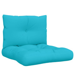 Coussins de palette 2 pcs turquoise tissu Oxford