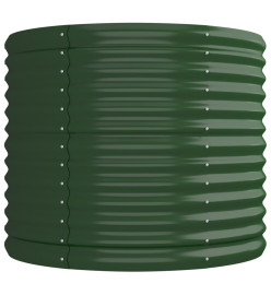 Lit surélevé de jardin Acier enduit de poudre 224x80x68 cm Vert