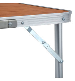 Table pliable de camping Aluminium 180x60 cm