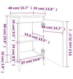 Tables de chevet 2pcs blanc brillant 40x35x70cm bois ingénierie