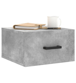 Tables de chevet murales 2 pcs gris béton 35x35x20 cm