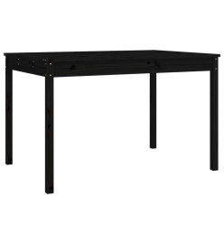 Ensemble à dîner de jardin 4 pcs noir bois massif de pin