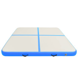 Tapis gonflable de gymnastique avec pompe 200x200x20cm PVC Bleu