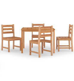 Ensemble à dîner de jardin 5 pcs Bois de teck massif