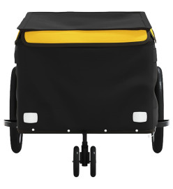 Remorque de vélo noir et jaune 30 kg fer