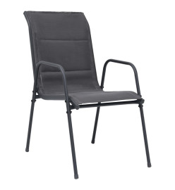 Mobilier de salle à manger d'extérieur 7 pcs Acier Anthracite