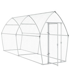 Cage pour poules argenté 400x105x182 cm acier galvanisé