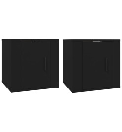 Meubles TV muraux 2 pcs Noir 40x34,5x40 cm