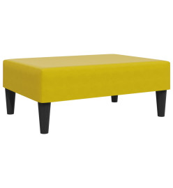 Ensemble de canapés 2 pcs avec coussins jaune velours