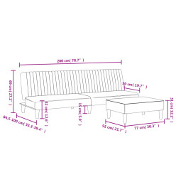 Ensemble de canapés 2 pcs noir similicuir