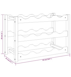 Casier à vin pour 12 bouteilles Bois massif de noyer