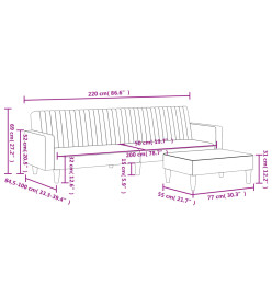 Ensemble de canapés 2 pcs noir similicuir