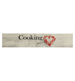 Tapis de cuisine lavable imprimé de piment Cooking 60x300 cm