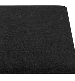 Panneaux muraux 12 pcs Noir 60x30 cm Tissu 2,16 m²