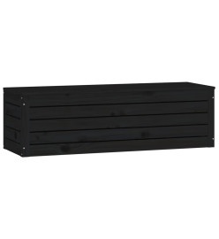 Boîte de rangement Noir 109x36,5x33 cm Bois massif de pin