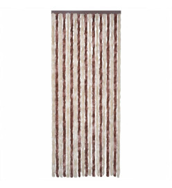 Rideau anti-mouches beige et marron clair 100x200 cm chenille