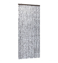 Rideau anti-mouches marron et beige 100x200 cm chenille