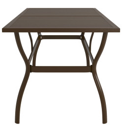 Table de jardin Marron 190x80x72 cm Acier