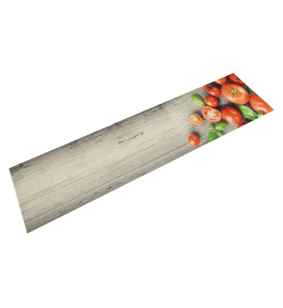 Tapis de cuisine lavable impression de tomates 60x300cm velours