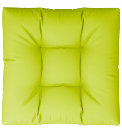 Coussin de palette vert brillant 70x70x12 cm tissu