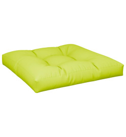 Coussin de palette vert brillant 70x70x12 cm tissu