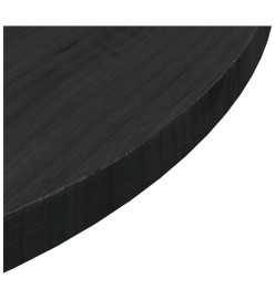 Dessus de table Noir Ø60x2,5 cm Bois de pin massif