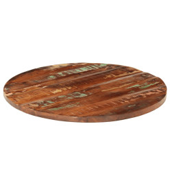 Dessus de table Ø 80x3,8 cm rond bois massif de récupération