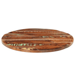 Dessus de table Ø 90x3,8 cm rond bois massif de récupération