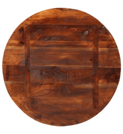 Dessus de table Ø 90x3,8 cm rond bois massif de récupération