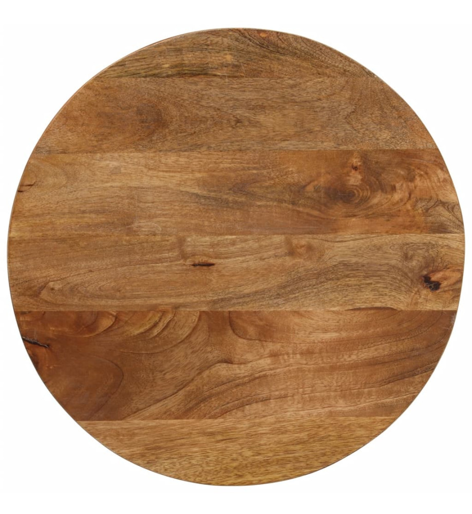 Dessus de table Ø 40x3,8 cm rond bois de manguier massif