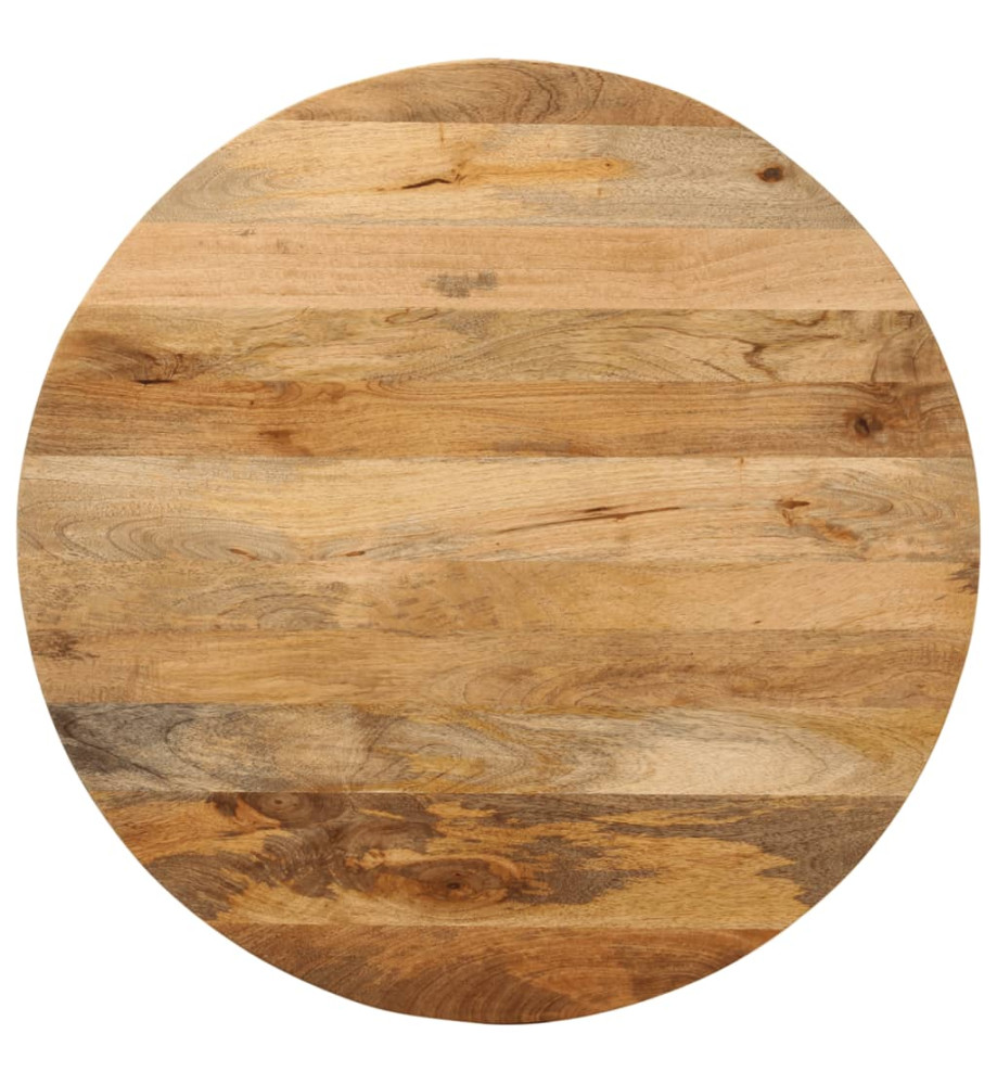 Dessus de table Ø 80x3,8 cm rond bois de manguier massif