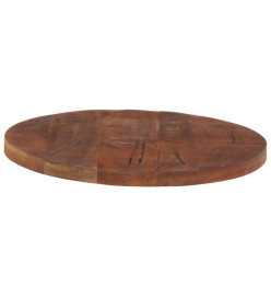 Dessus de table Ø 60x2,5 cm rond bois massif de récupération