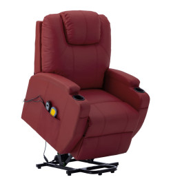 Fauteuil de massage Rouge bordeaux Similicuir