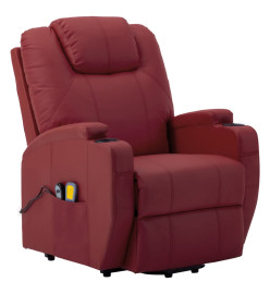 Fauteuil de massage Rouge bordeaux Similicuir