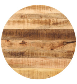 Dessus de table Ø 70x3,8 cm rond bois massif de manguier brut