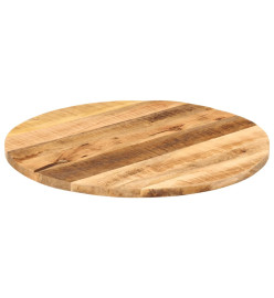 Dessus de table Ø 70x3,8 cm rond bois massif de manguier brut