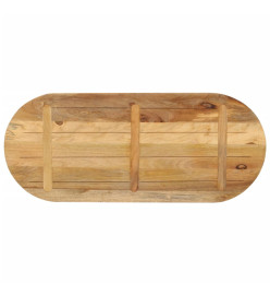 Dessus de table 100x40x3,8cm ovale bois massif de manguier brut