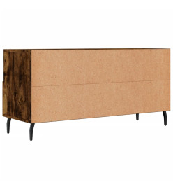 Meuble TV chêne fumé 102x36x50 cm bois d'ingénierie