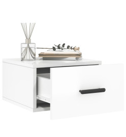 Tables de chevet murales 2 pcs blanc brillant 35x35x20 cm