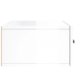 Tables de chevet murales 2 pcs blanc brillant 35x35x20 cm