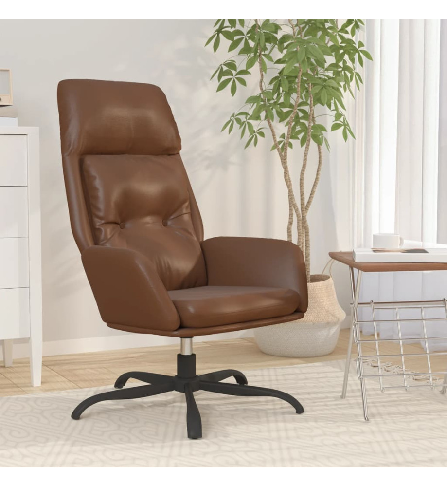 Chaise de relaxation Marron Similicuir