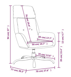 Chaise de relaxation Marron Similicuir