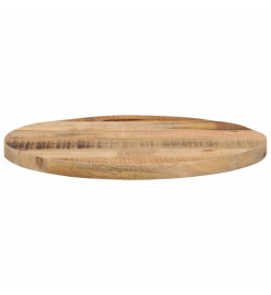 Dessus de table Ø 60x3,8 cm rond bois massif de manguier brut