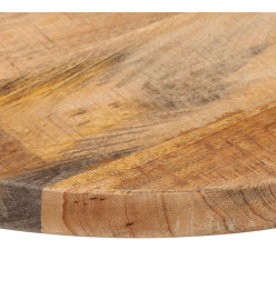 Dessus de table Ø 60x3,8 cm rond bois massif de manguier brut