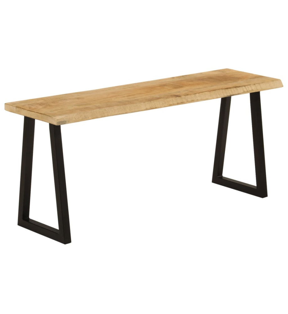 Banc avec bord vivant 105 cm bois de manguier massif