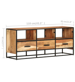 Meuble TV 110x30x45 cm Bois d'acacia massif