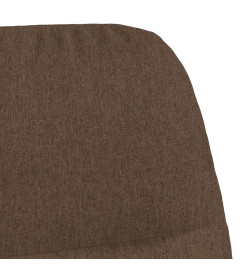 Chaise de relaxation avec repose-pied Marron Tissu